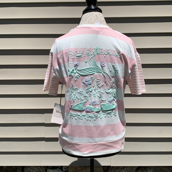 HER universe disney the little mermaid 30th anniversary striped twist front top - Picture 8 of 15